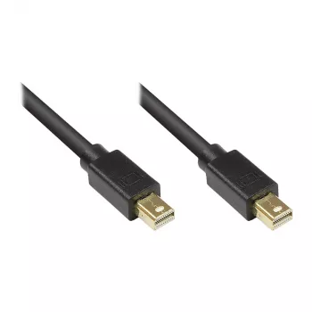 GoodConnections Mini DisplayPort 1.1 Kabel, Stecker auf Stecker, vergoldet, Schwarz, 5 m