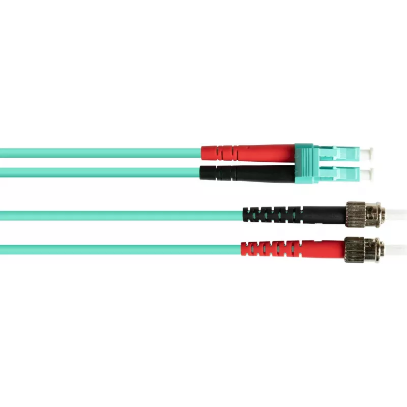 GoodConnections OM3 Duplex Multimode Glasfaser-Patchkabel LC/ST, 50/125, LSZH, austauschbare Polarität, 1m