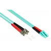 GoodConnections OM3 Duplex Multimode Glasfaser-Patchkabel LC/ST, 50/125, LSZH, austauschbare Polarität, 1m