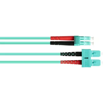 GoodConnections OM3 Duplex Multimode LWL-Patchkabel SC auf LC, 50/125 µm, 1m, LSZH Aqua LW-801LS3