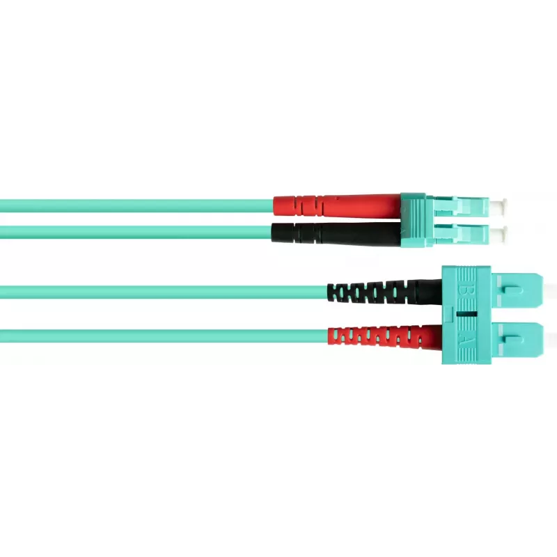 GoodConnections OM3 Duplex Multimode LWL-Patchkabel SC auf LC, 50/125 µm, 1m, LSZH Aqua LW-801LS3
