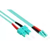 GoodConnections OM3 Duplex Multimode LWL-Patchkabel SC auf LC, 50/125 µm, 1m, LSZH Aqua LW-801LS3