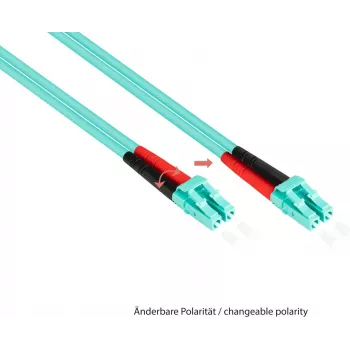 GoodConnections OM3 Duplex Multimode LWL-Patchkabel SC auf LC, 50/125 µm, 1m, LSZH Aqua LW-801LS3