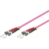 GoodConnections OM4 ST auf ST Multimode Duplex LWL Patchkabel, 7,5m, LSZH, Violett LW-8075ST4