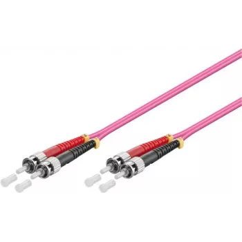 GoodConnections OM4 ST auf ST Multimode Duplex LWL Patchkabel, 7,5m, LSZH, Violett LW-8075ST4