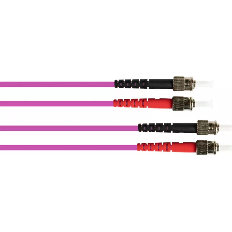 GoodConnections OM4 ST auf ST Multimode Duplex LWL Patchkabel, 7,5m, LSZH, Violett LW-8075ST4