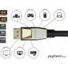 GoodConnections PREMIUM DisplayPort 2.0 Kabel, 54 Gbit/s, UHBR 13.5, 4K @240Hz / 8K @60Hz, Vollmetall-Stecker, Kupfer (DP20-PY020)