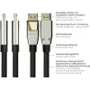 GoodConnections PREMIUM DisplayPort 2.0 Kabel, 54 Gbit/s, UHBR 13.5, 4K @240Hz / 8K @60Hz, Vollmetall-Stecker, Kupfer (DP20-PY020)