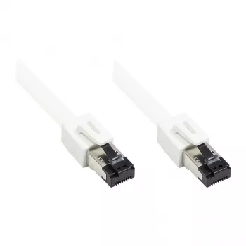 GoodConnections RNS® Cat.8.1 S/FTP Patchkabel, PiMF, LSZH, 2000MHz, 40Gbit/s, Weiß, 0,5m