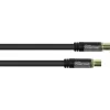 GoodConnections SmartFLEX Antennenkabel, IEC Koax Stecker auf Buchse, vergoldet, vierfach geschirmt, 120 dB Schirmdämpfung, Schwarz, 30 m (GC-M2060)