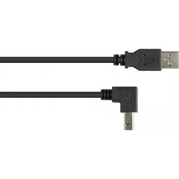 GoodConnections USB 2.0 Kabel A auf B abgewinkelt nach unten 2m Schwarz