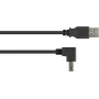 GoodConnections USB 2.0 Kabel A auf B abgewinkelt nach unten 2m Schwarz