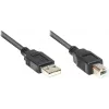 GoodConnections USB 2.0 Kabel A auf B Stecker, 3m, Schwarz 2510-3OFS
