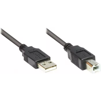 GoodConnections USB 2.0 Kabel A auf B Stecker, 3m, Schwarz 2510-3OFS
