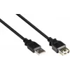 GoodConnections USB 2.0 Verlängerungskabel A-Stecker auf A-Buchse, 0,6 m, Schwarz