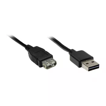 GoodConnections USB 2.0 Verlängerungskabel - Typ-A Stecker auf Buchse, 1,8 m, Schwarz (2511-EU02)
