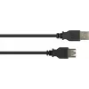 GoodConnections USB 2.0 Verlängerungskabel Typ-A Stecker auf Buchse, Schwarz, 0,3 m