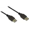 GoodConnections USB 2.0 Typ-A Stecker auf Typ-A Stecker Kabel, 3m, Schwarz 2212-AA3S