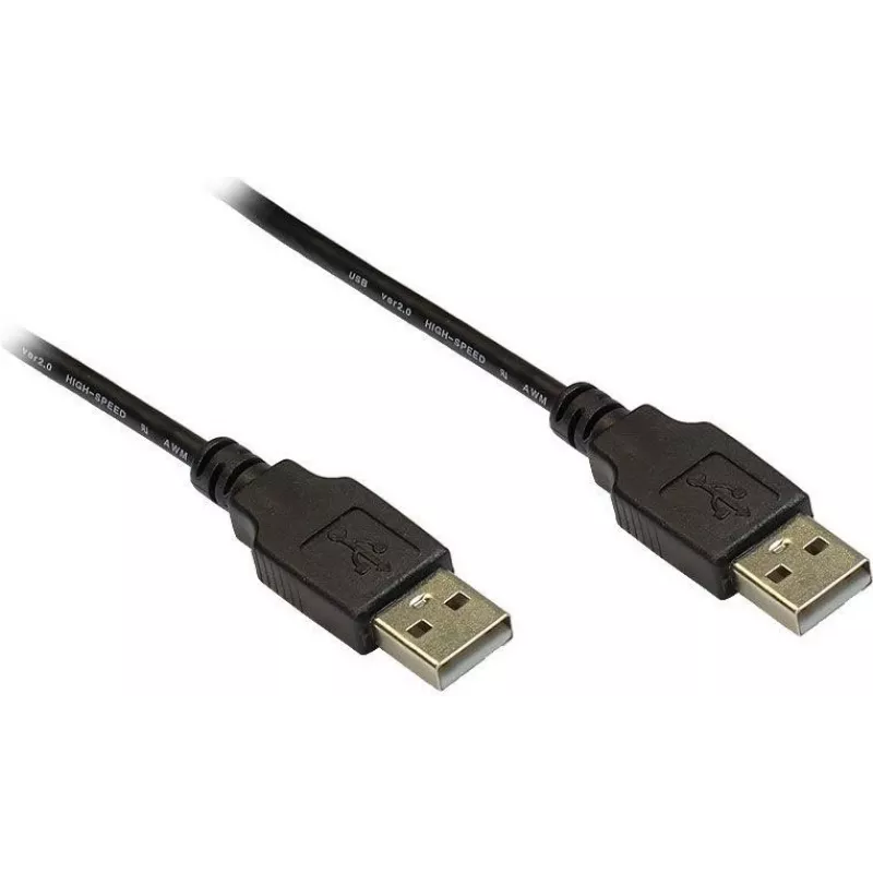 GoodConnections USB 2.0 Typ-A Stecker auf Typ-A Stecker Kabel, 3m, Schwarz 2212-AA3S