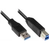 GoodConnections USB 3.0 Kabel A auf B Schwarz 5m