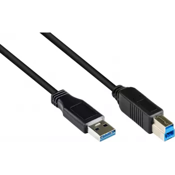 GoodConnections USB 3.0 Kabel A auf B Schwarz 5m
