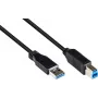 GoodConnections USB 3.0 Kabel A auf B Schwarz 5m