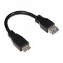 GoodConnections USB 3.0 OTG Adapterkabel, Micro USB B Stecker auf USB-A Buchse, Schwarz, 0,1 m