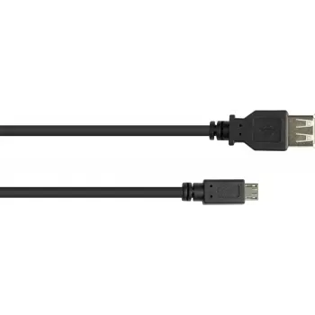 GoodConnections USB-OTG Adapterkabel, Micro-USB Typ B Stecker auf USB Typ A Buchse, USB 2.0, 0,1 m, Schwarz
