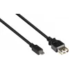 GoodConnections USB-OTG Adapterkabel, Micro-USB Typ B Stecker auf USB Typ A Buchse, USB 2.0, 0,1 m, Schwarz