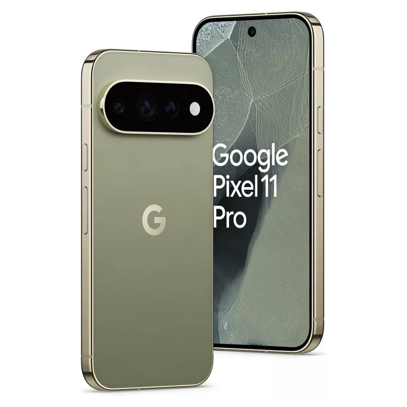 Google Pixel 11 Pro 5G Smartphone, 16GB RAM, 512GB Speicher, 6,3 Zoll OLED 120Hz Display, Oliv, Dual-SIM, Android 16