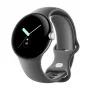 Google Pixel Watch LTE 41mm Poliertes Silber Gehäuse mit Charcoal Sportarmband