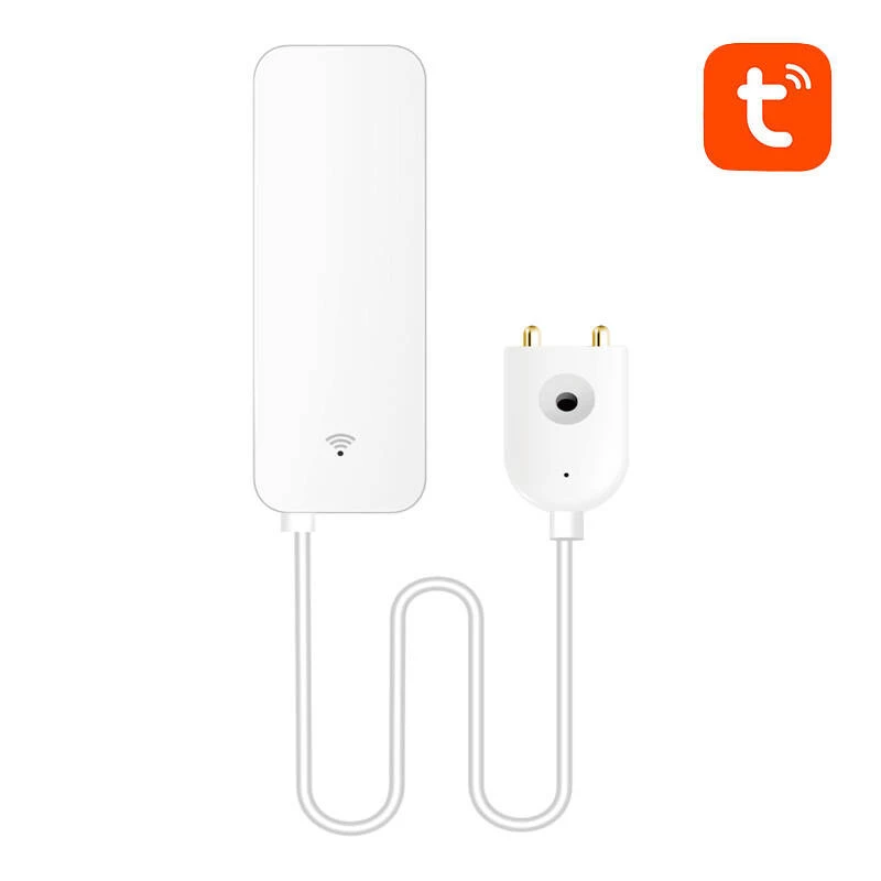 GOSUND S5 WiFi Smart Water Leak Sensor mit Tuya App-Benachrichtigungen, 2,4 GHz, IP67-Sonde, Weiß