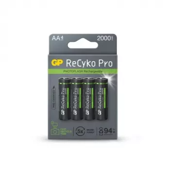 GP Batterie (AA) Wiederaufladbar ReCyko+ Pro Fast Flash, NiMH, 4er Blister, 2000mAh