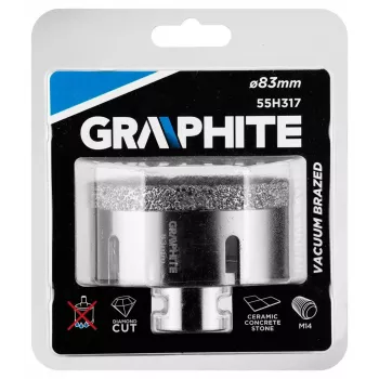 Graphite 55H317 19-teiliger HSS-G Metallbohrer-Satz, 1-10 mm in 0,5-mm-Schritten, DIN 338, 118° Spitzenwinkel, Aufbewahrungskoffer
