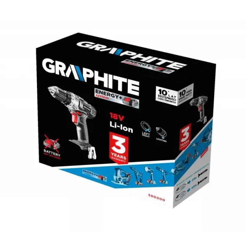 GRAPHITE 58G000 Schlagschrauber Energy+ 18V 1250 U/min
