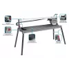 Graphite 59G892 Elektrische Fliesenschneidemaschine 1500W, 250mm Sägeblatt, 1200mm Schnittlänge, Tisch 1230x460mm