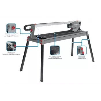 GRAPHITE TOP-59G891 Manueller Fliesenschneider 600 mm mit Hartmetall-Radscheibe