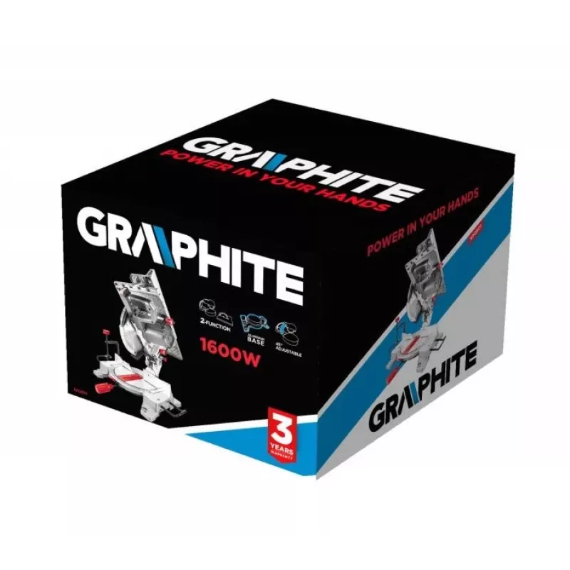 GRAPHITE Universal-Säge 1600W, 254 mm Sägeblatt, 30 mm Bohrung