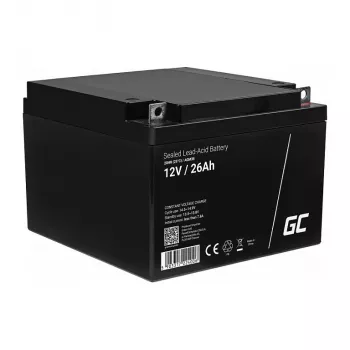 Green Cell AGM35 12V 26Ah AGM VRLA Wartungsfreie Batterie für Rasenmäher, Roller, Boot, Rollstuhl