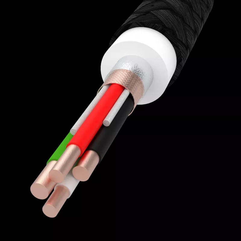 Green Cell GC PowerStream USB Type-C Male to Type-C Male Fast Charging Cable 2m Black
