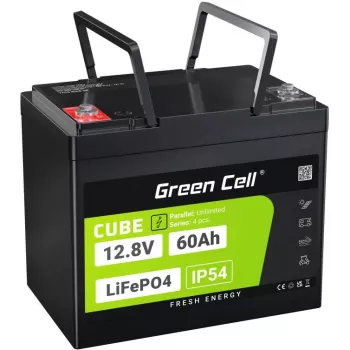 Green Cell LFPGC12V60AH UPS-Batterie Lithium-Eisenphosphat (LiFePO4) 12,8 V 60 Ah