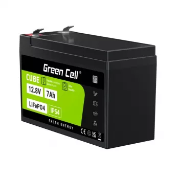 Green Cell LFPGC12V7AH USV-Batterie Lithium-Eisenphosphat (LiFePO4) 12,8 V 7 Ah