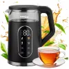 GREENBLUE Kabelloser Wasserkocher GB670 B 1,7L 2200W Schwarz/Silber