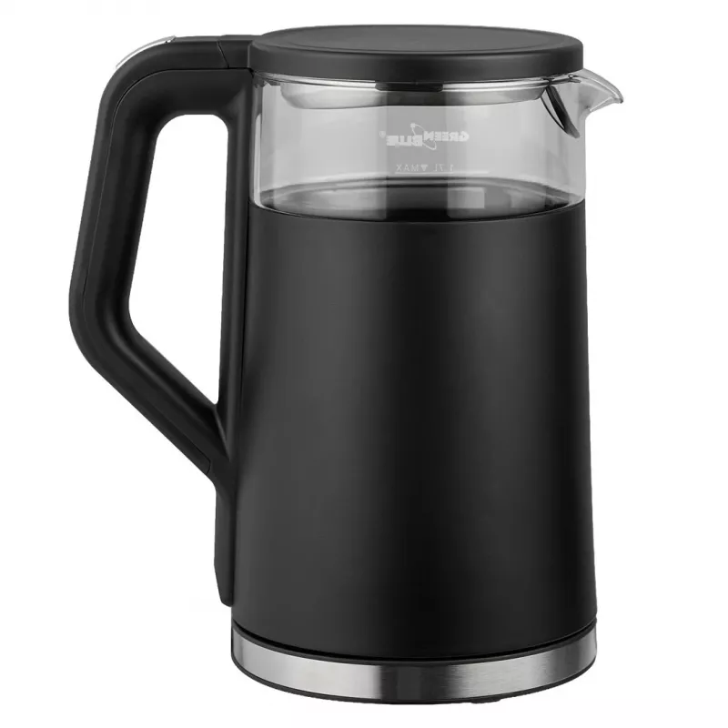 GREENBLUE Kabelloser Wasserkocher GB670 B 1,7L 2200W Schwarz/Silber