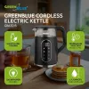 GREENBLUE Kabelloser Wasserkocher GB670 B 1,7L 2200W Schwarz/Silber