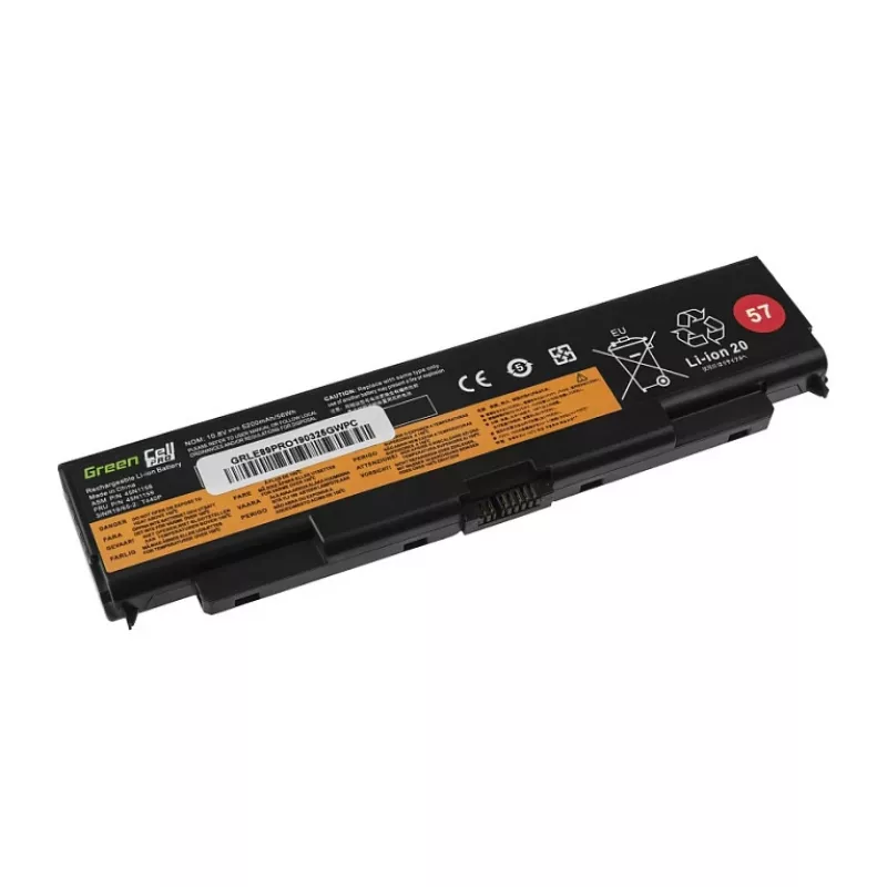 GREENCELL LE89PRO Laptop-Akku für Lenovo ThinkPad T440/T540/W540/L440/L540/E540 – 11,1 V 5200 mAh 6 Zellen Schwarz