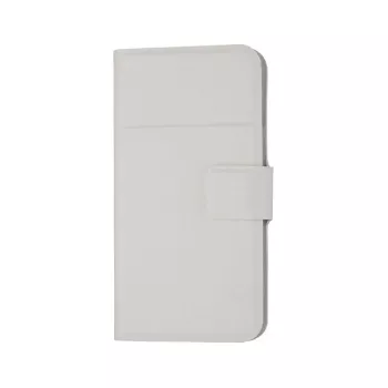 GreenGo Universal Smart Flip Cover Wallet Case für 5,2-5,8 Zoll Smartphones, Weiß