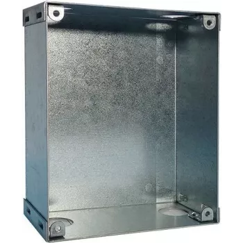 Grothe 55883 Verteilerschrank aus verzinktem Stahl IP44 Aufputz 8 Vorprägungen 100x100x50mm
