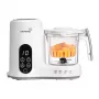 Grownsy Baby Food Preparation Robot 6-in-1 Steam Blender Grinder Chopper Warmer Defroster, 1000ml Steaming Capacity, BPA Free, White/Grey