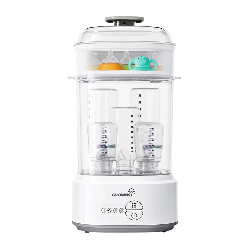Grownsy Flaschensterilisator mit Trockner (Grau)